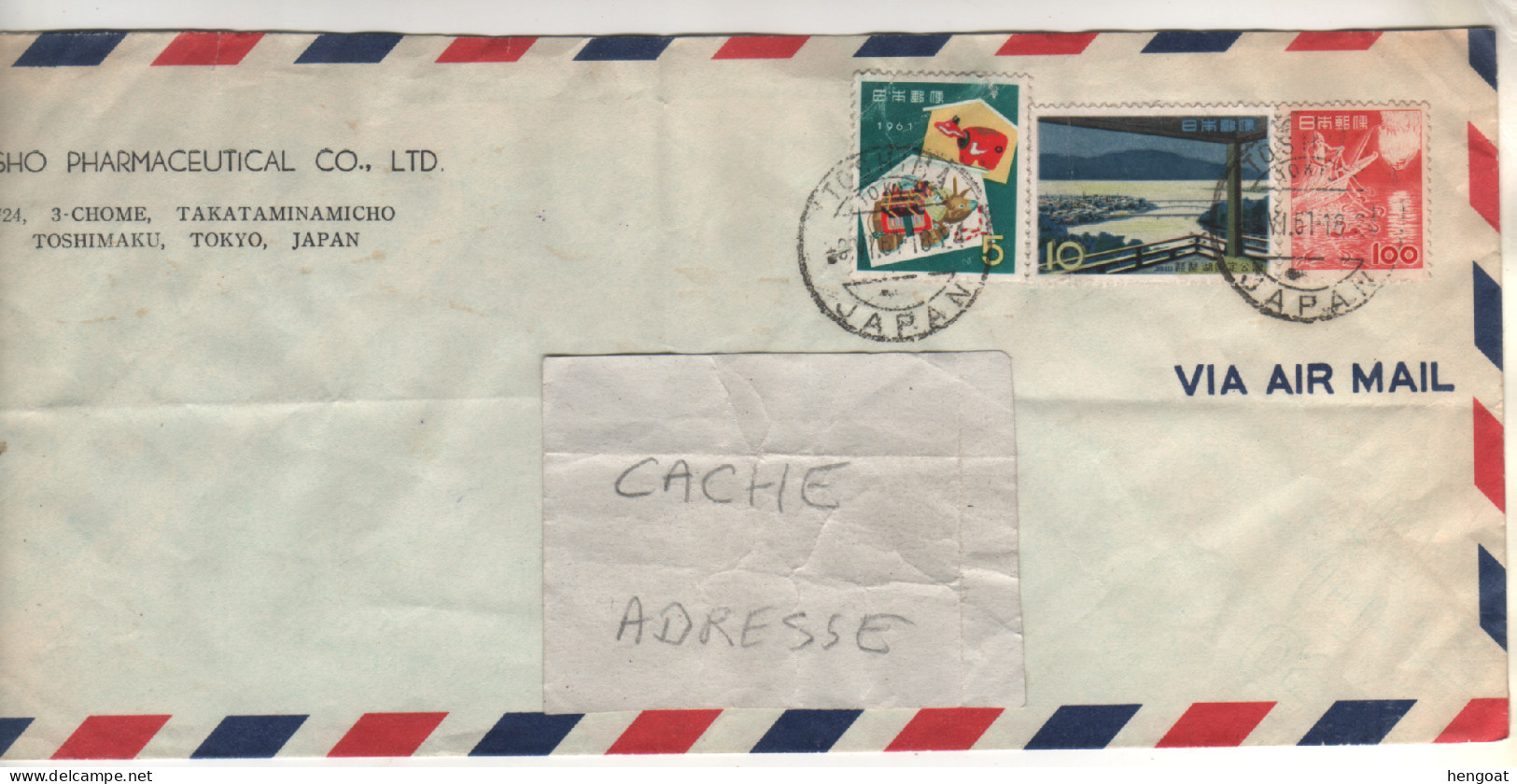 3 Timbres , Stamps Sur Lettre , Cover Mail Du 08/06/61 - Briefe U. Dokumente