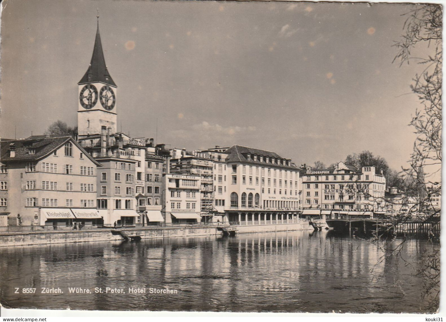 Zurich : Café Wuhre , Hôtel St Peter , Hôtel Storchen - Enge