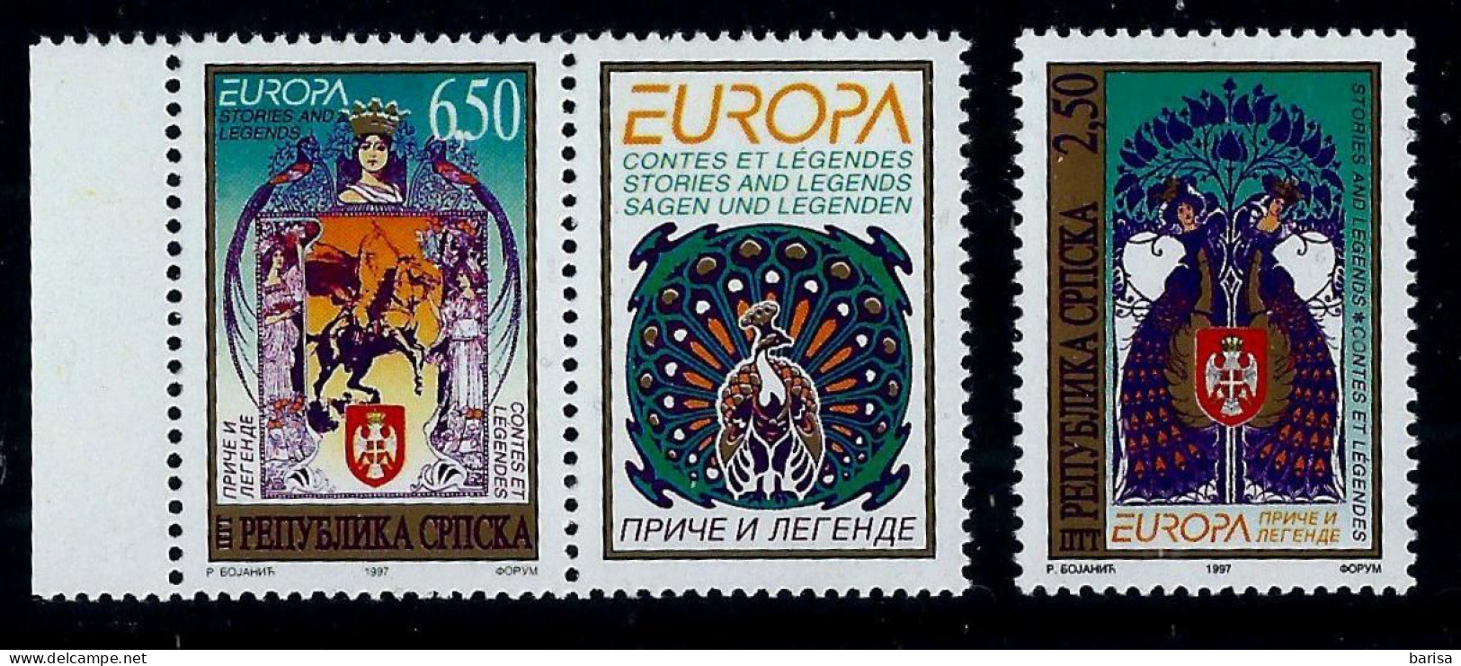 Bosnia And Herzegovina (Serb.Adm.) 1997: EUROPA - Sages And Legends;  With Vignette ** MNH - 1997