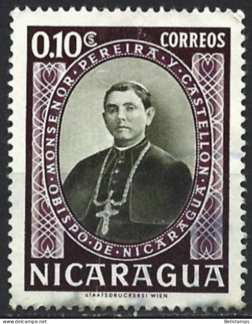 Nicaragua 1957. Scott #789 (U) Bishop Pereira Y Castellon - Nicaragua