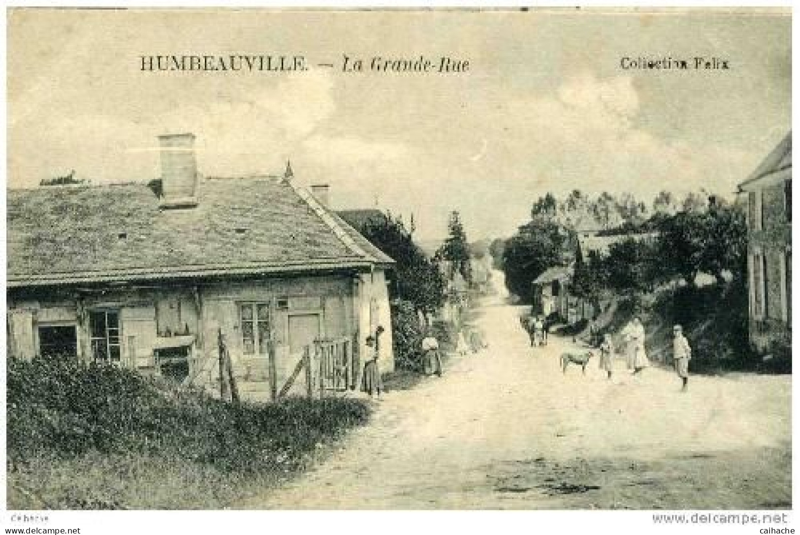 51 - HUMBEAUVILLE - La Grande Rue Animée - - Crez En Bouere