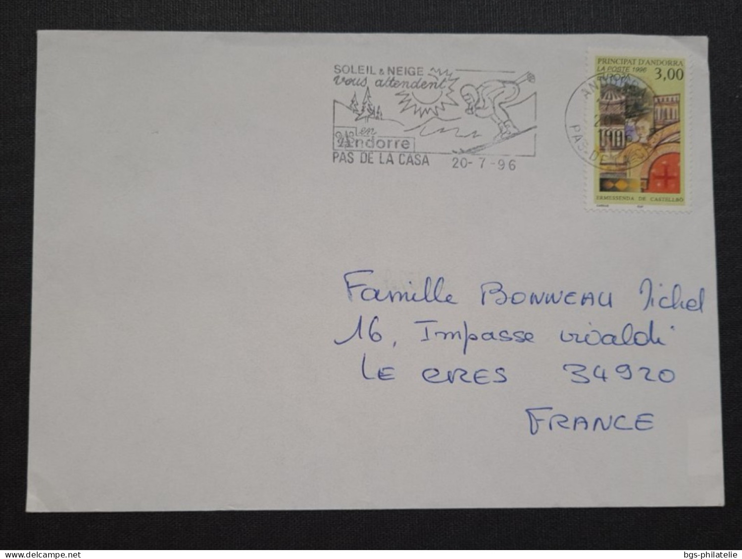 Andorre,  Lettre Pour La France. - Briefe U. Dokumente