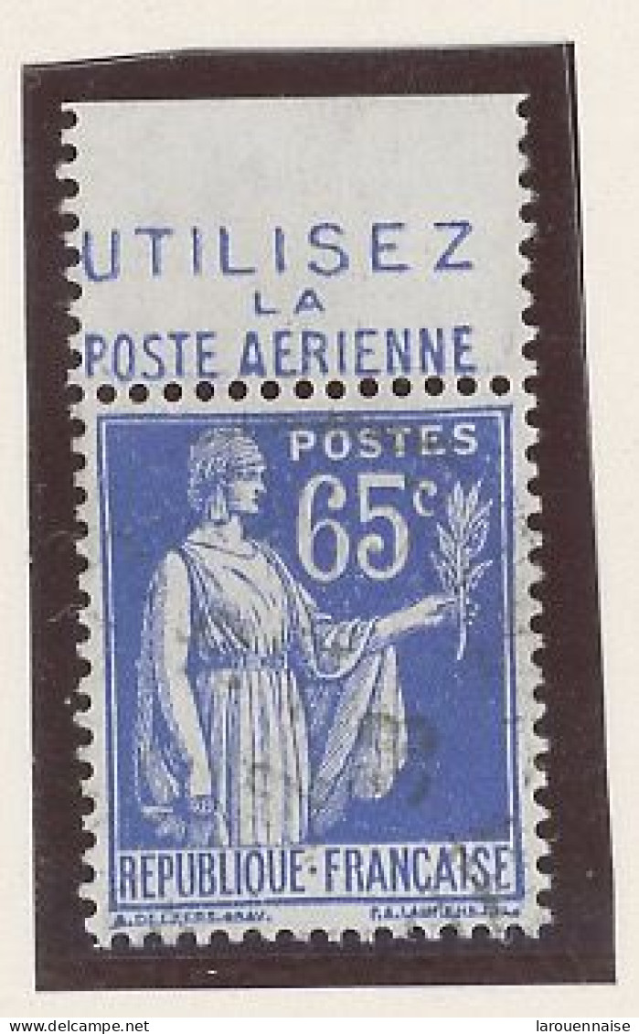 BANDE PUB -N°365- 65c BLEU TYPE PAIX  -0bl-PUB  POSTE AÉRIENNE- (MAURY 247) - - Used Stamps