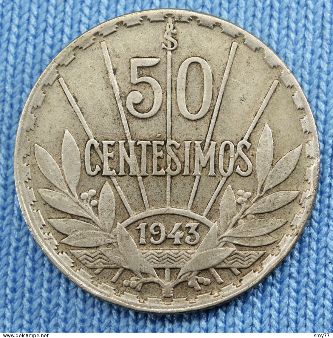 Uruguay • 50 Centesimos 1943 •  (Ag 720‰)  [24-045] - Uruguay