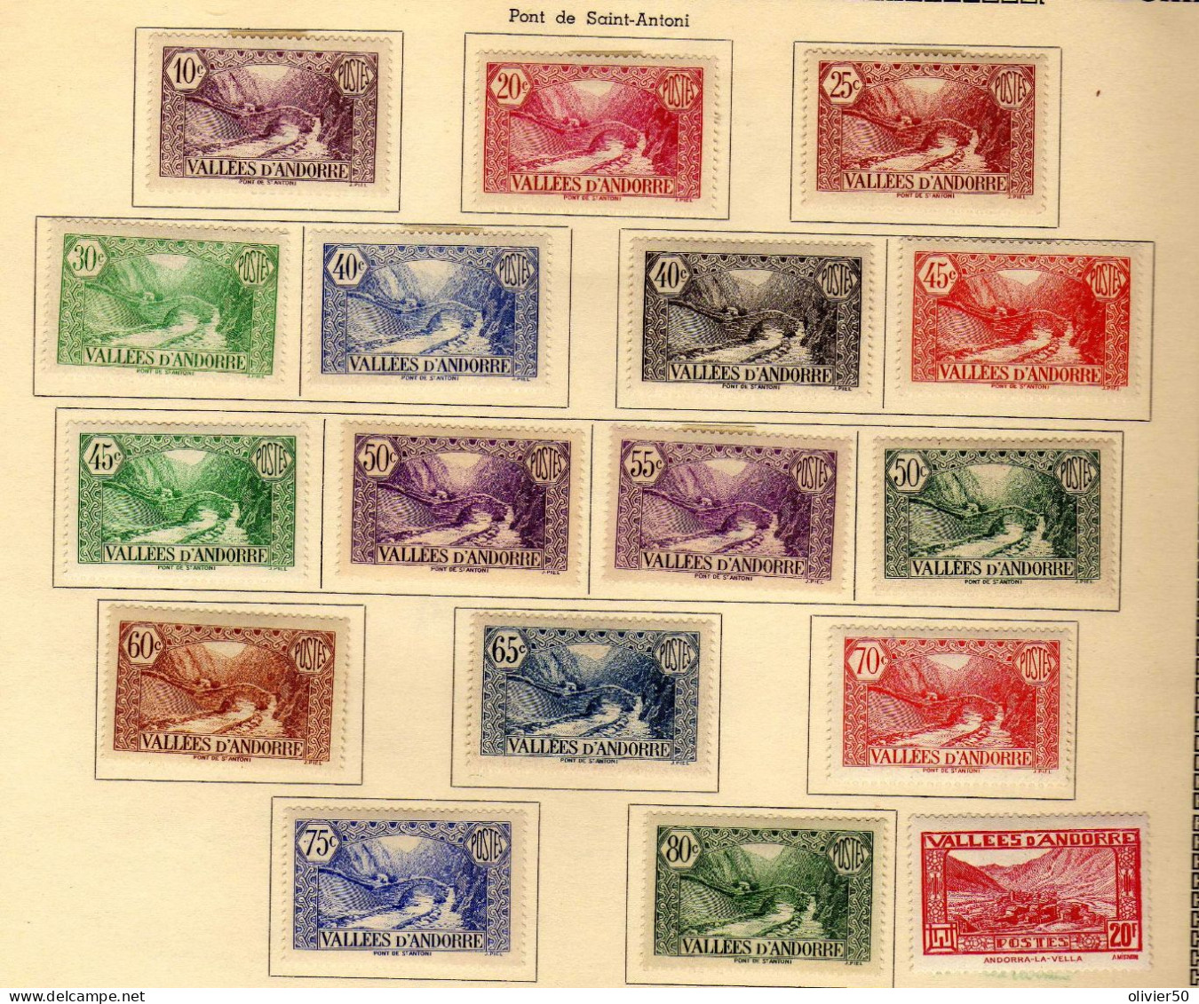 Andorre Francaise  -(1932-38) -  Pont De Saint-Antoni -Neufs* - MLH/MH - Unused Stamps