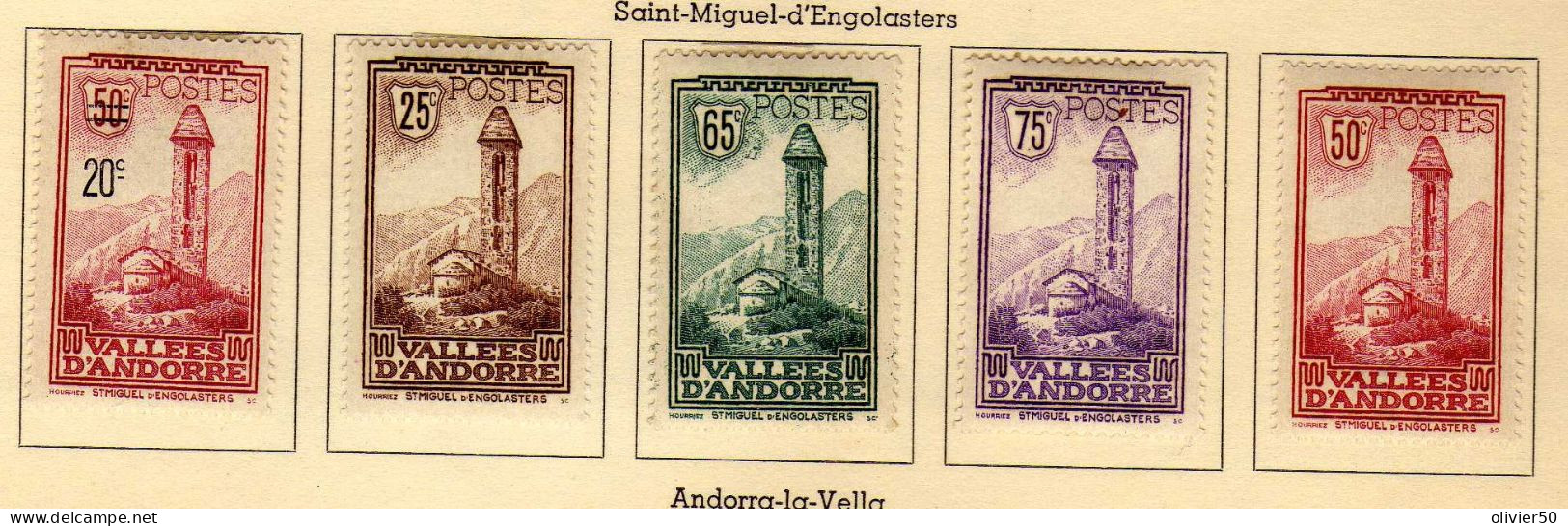 Andorre Francaise  -(1932-38) -  Saint-Michel D'Angolaster --Neufs* - MLH/MH - Nuovi