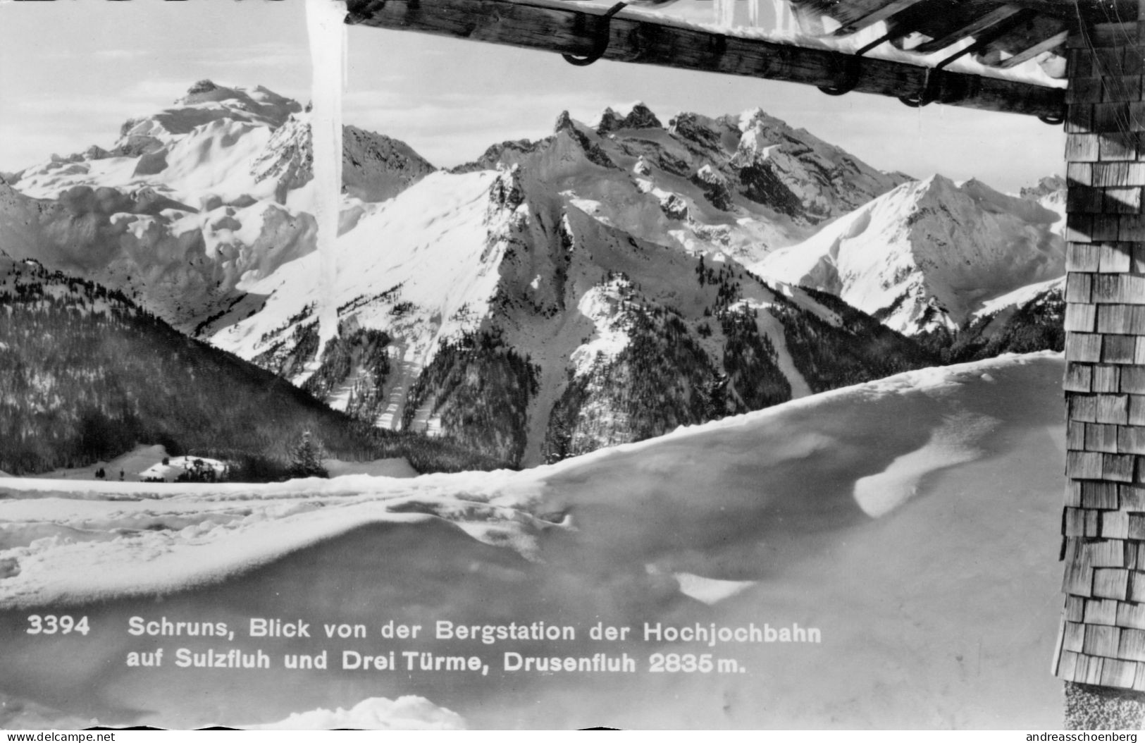 Schruns - Blick Von Der Bergstation Der Hochjochbahn Auf Sulzfluh Und Drei Türme, Drusenfluh - Schruns