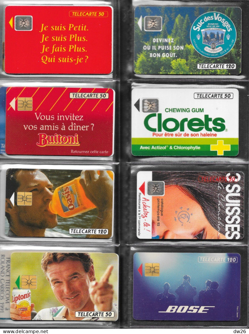 Lot De 68 Télécartes Diverses (Publicité, France Telecom, évènements...) Dans Un Classeur - Colecciones