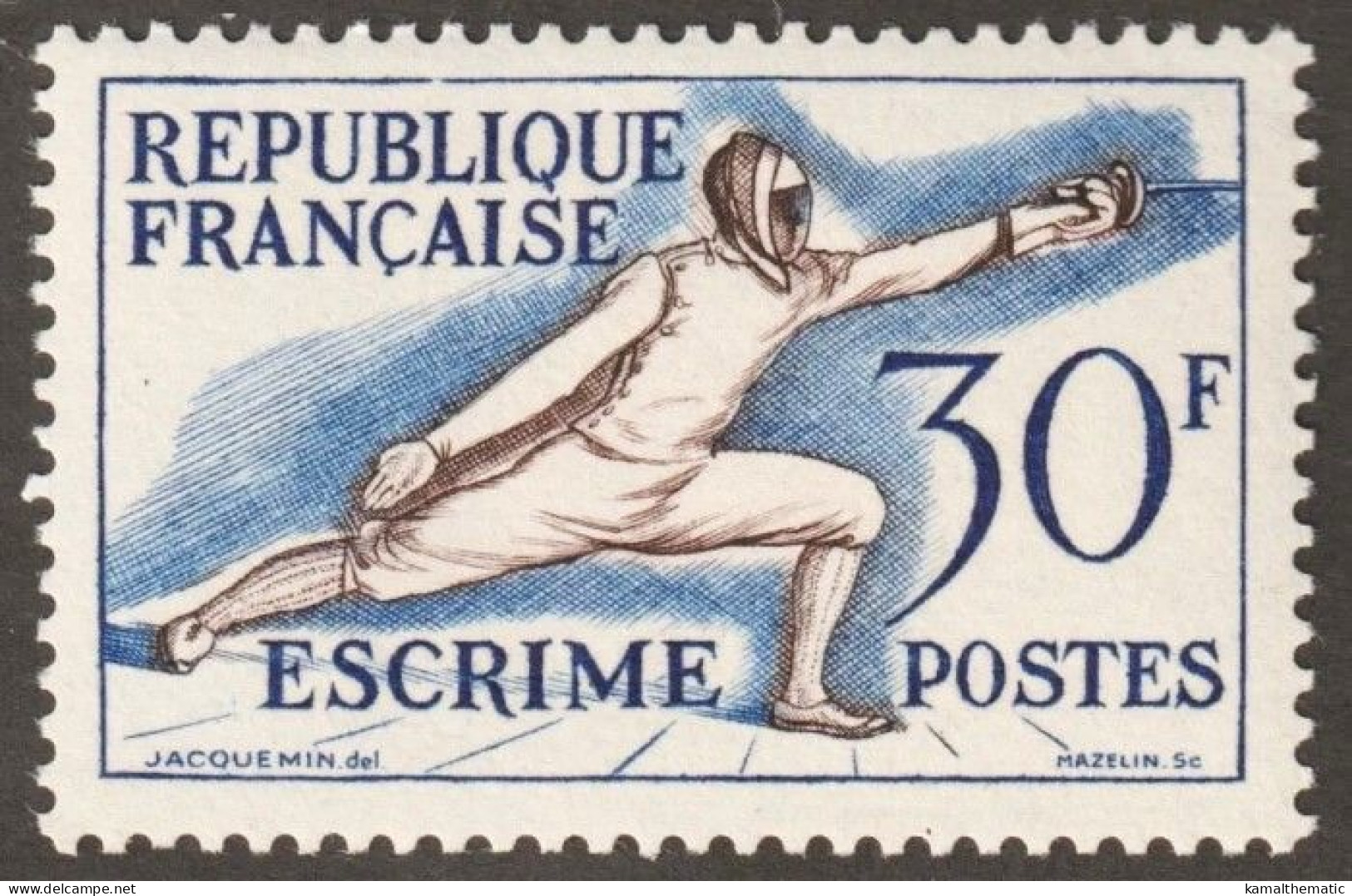 France 1953 MNH, Fencing, Sports - Fencing