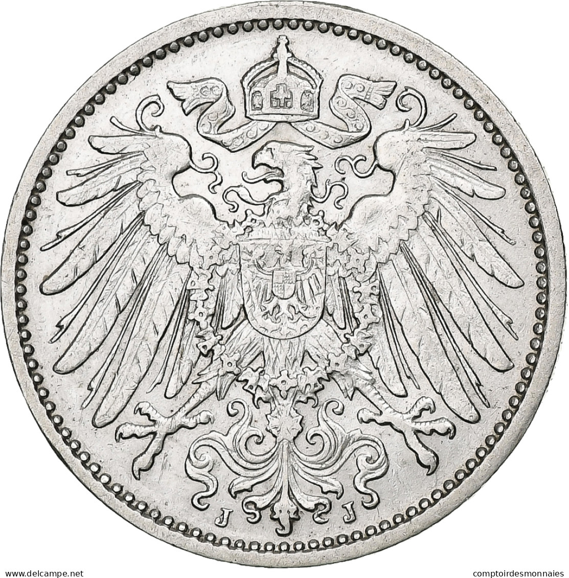 Empire Allemand, Wilhelm II, Mark, 1908, Hambourg, Argent, TTB, KM:14 - 1 Mark