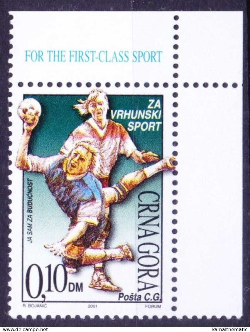 Montenegro 2001 MNH, Sports, Handball - Handbal