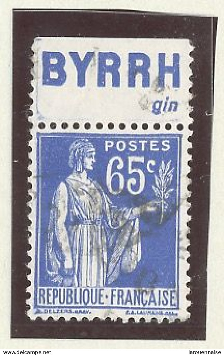BANDE PUB -N°365- 65c BLEU TYPE PAIX- Obl-PUB  BYRRH  - (MAURY 243) - - Used Stamps