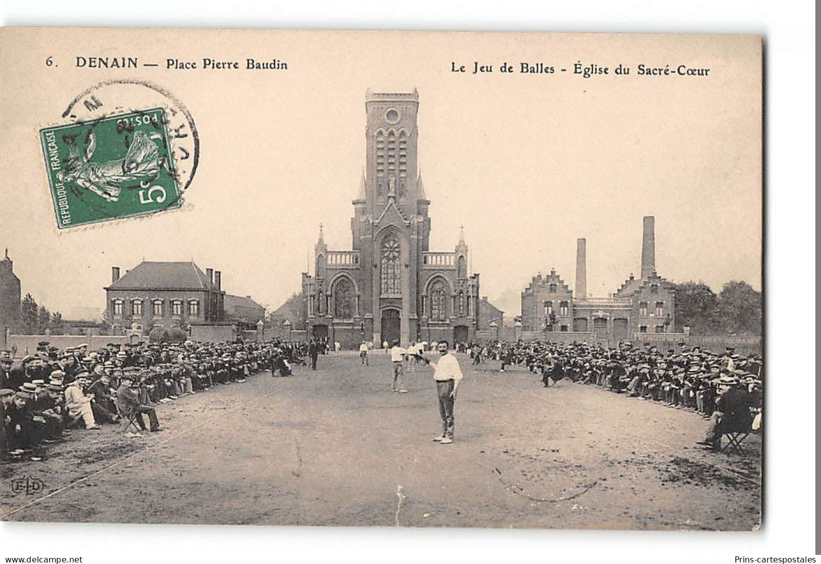 CPA 59 Denain Place Pierre Baudin Le Jeu De Balles - Denain