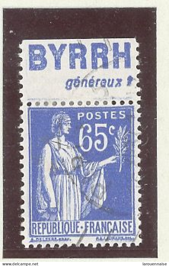 BANDE PUB -N°365- 65c BLEU TYPE PAIX- Obl-PUB  BYRRH  - (MAURY 243) - - Gebraucht