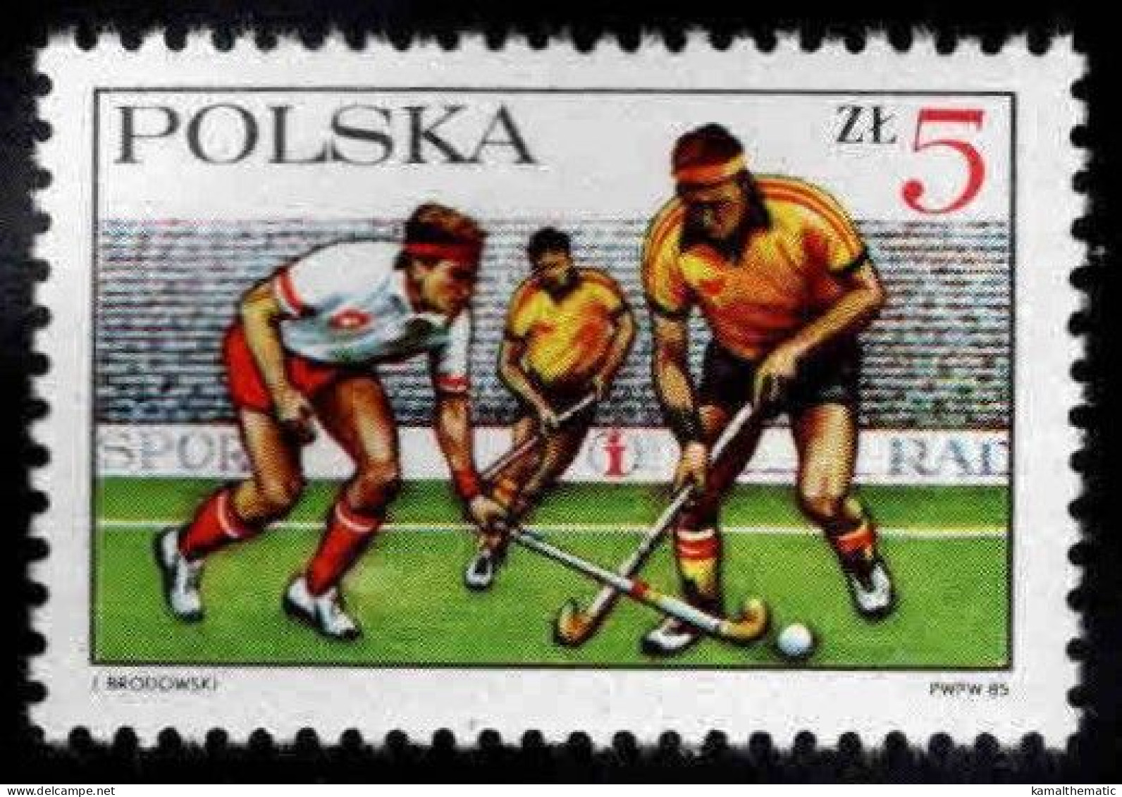 Poland 1985 MNH, Polish Field Hockey, 60th Anniv., Sports - Rasenhockey