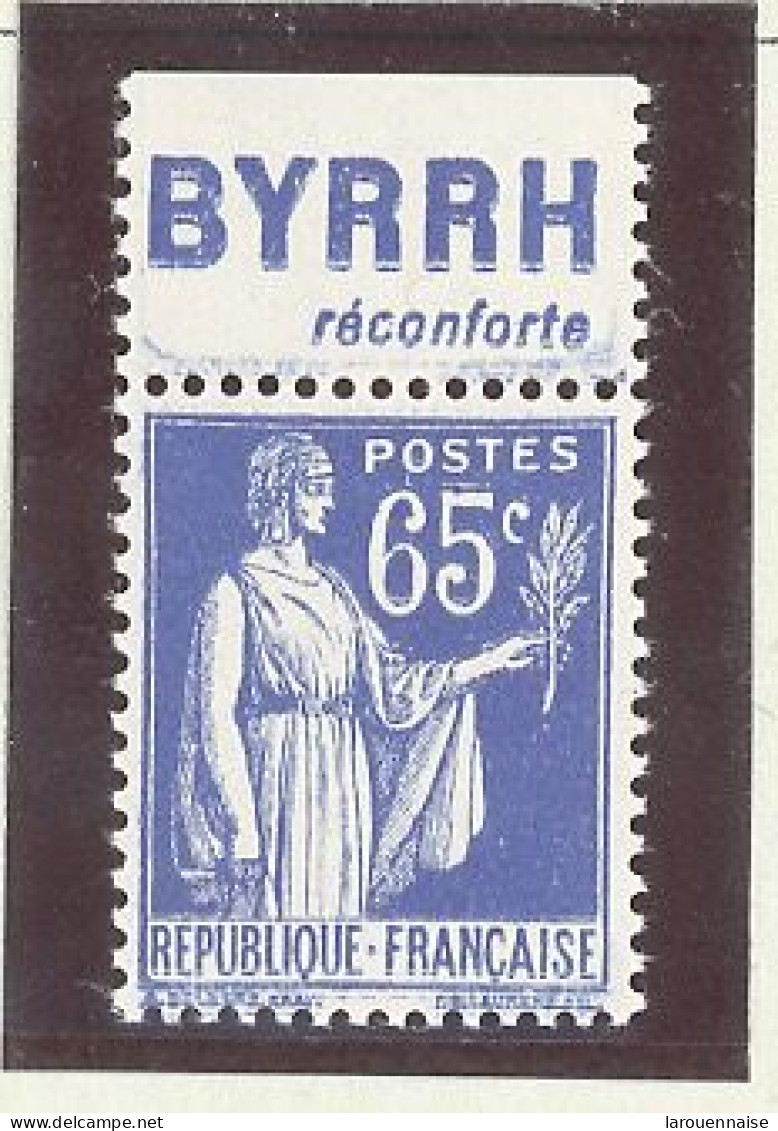 BANDE PUB -N°365- 65c BLEU TYPE PAIX-N**-PUB  BYRRH  - (MAURY 243) - - Nuevos