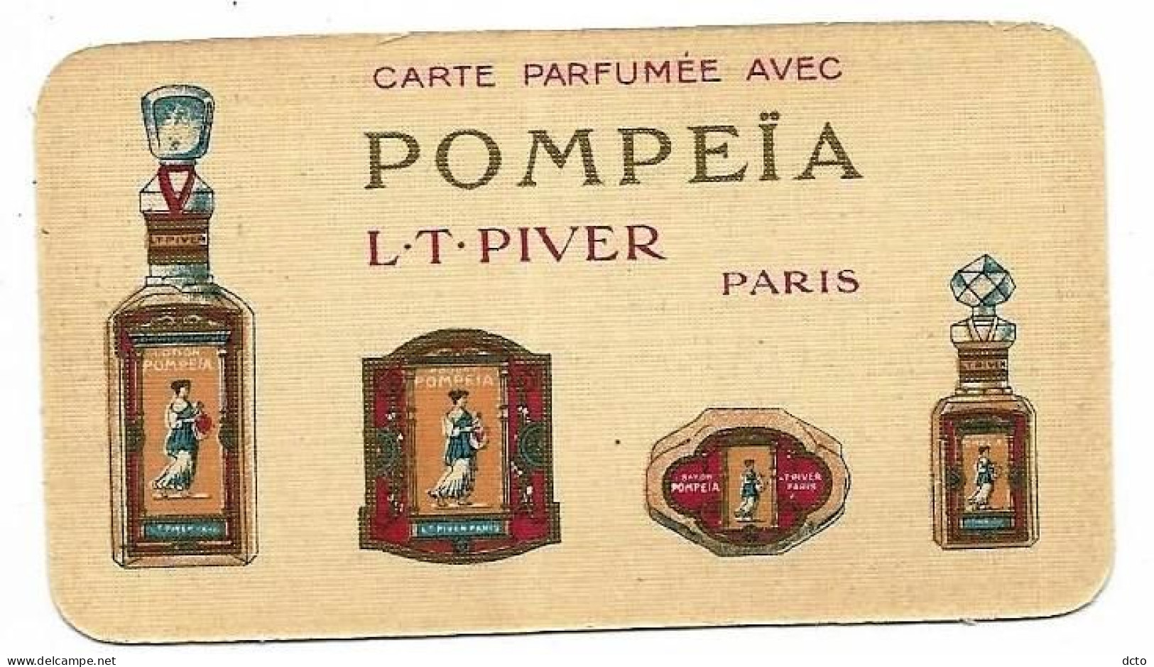 Carte Parfumée X 3 De L.T. PIVER  Pompeïa 1929, Floramye 1931-1932,  Gao 1931, Verso Calendrier, TBE - Zonder Classificatie