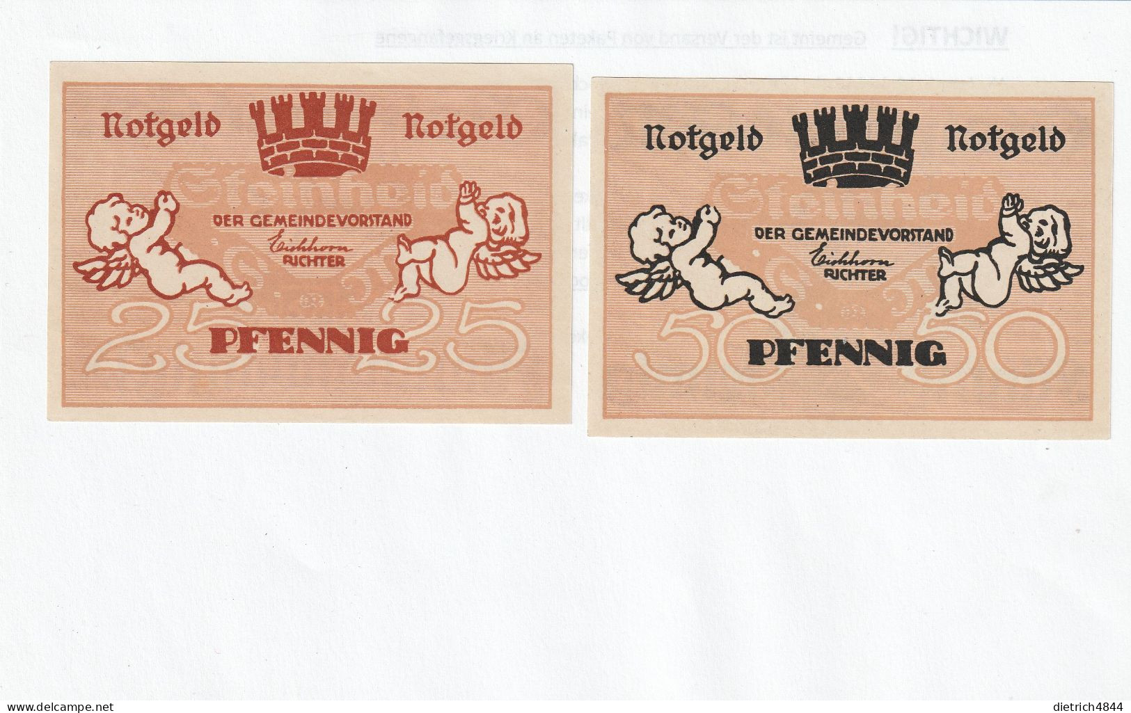 Notgeld Der Gemeinde Steinheid Und Stützerbach - Other - Europe