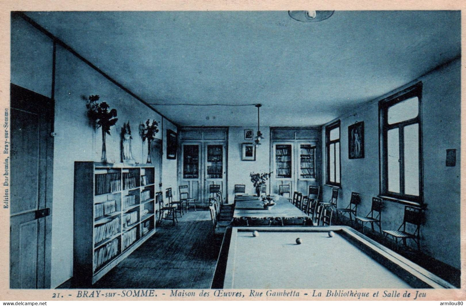 N°26 D1 BRAY SUR SOMME MAISON DES OEUVRES RUE GAMBETTA LA BIBLIOTHEQUE ET SALLE DE JEU - Bray Sur Somme