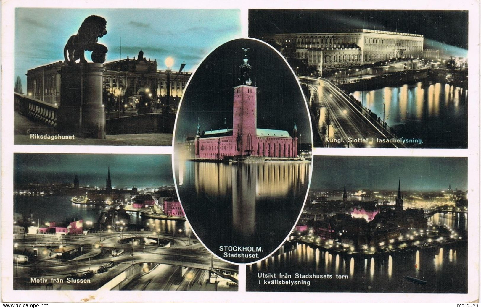 53935. Postal STOCKHOLM (Sverige) Suecia 1957. Vistas Varias De Stockholm - Covers & Documents