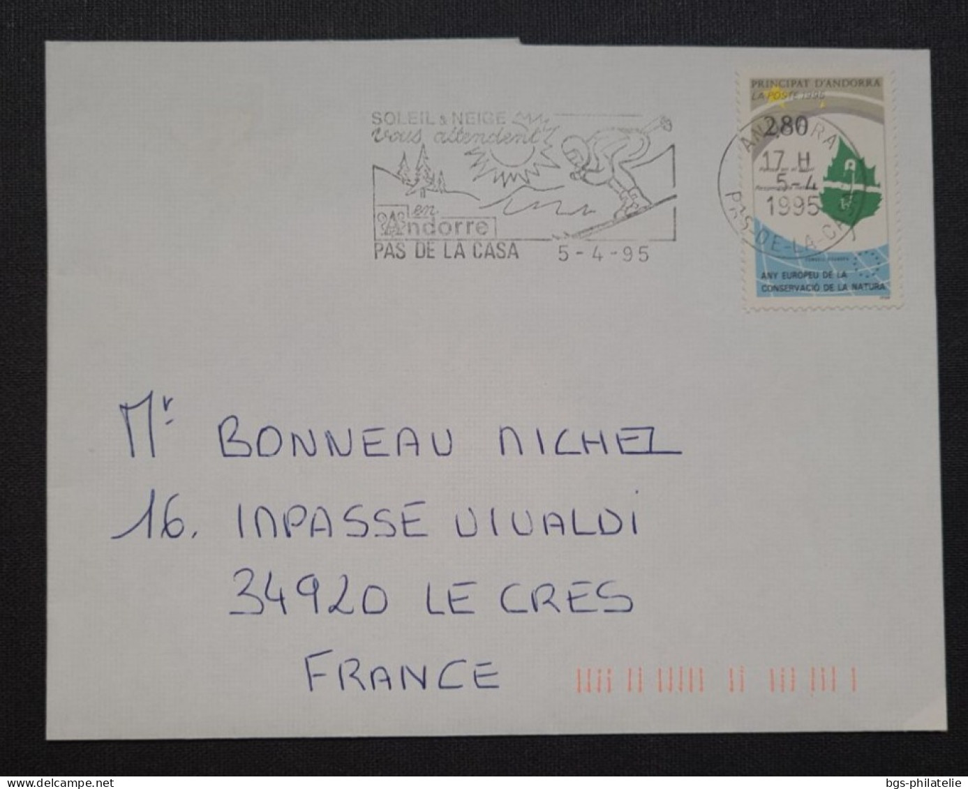 Andorre,  Lettre Pour La France. - Briefe U. Dokumente