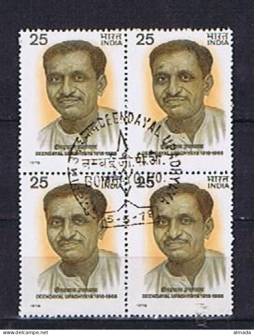 India 1978: Michel 761 Block Of Four Used,  Gestempelt - Gebraucht