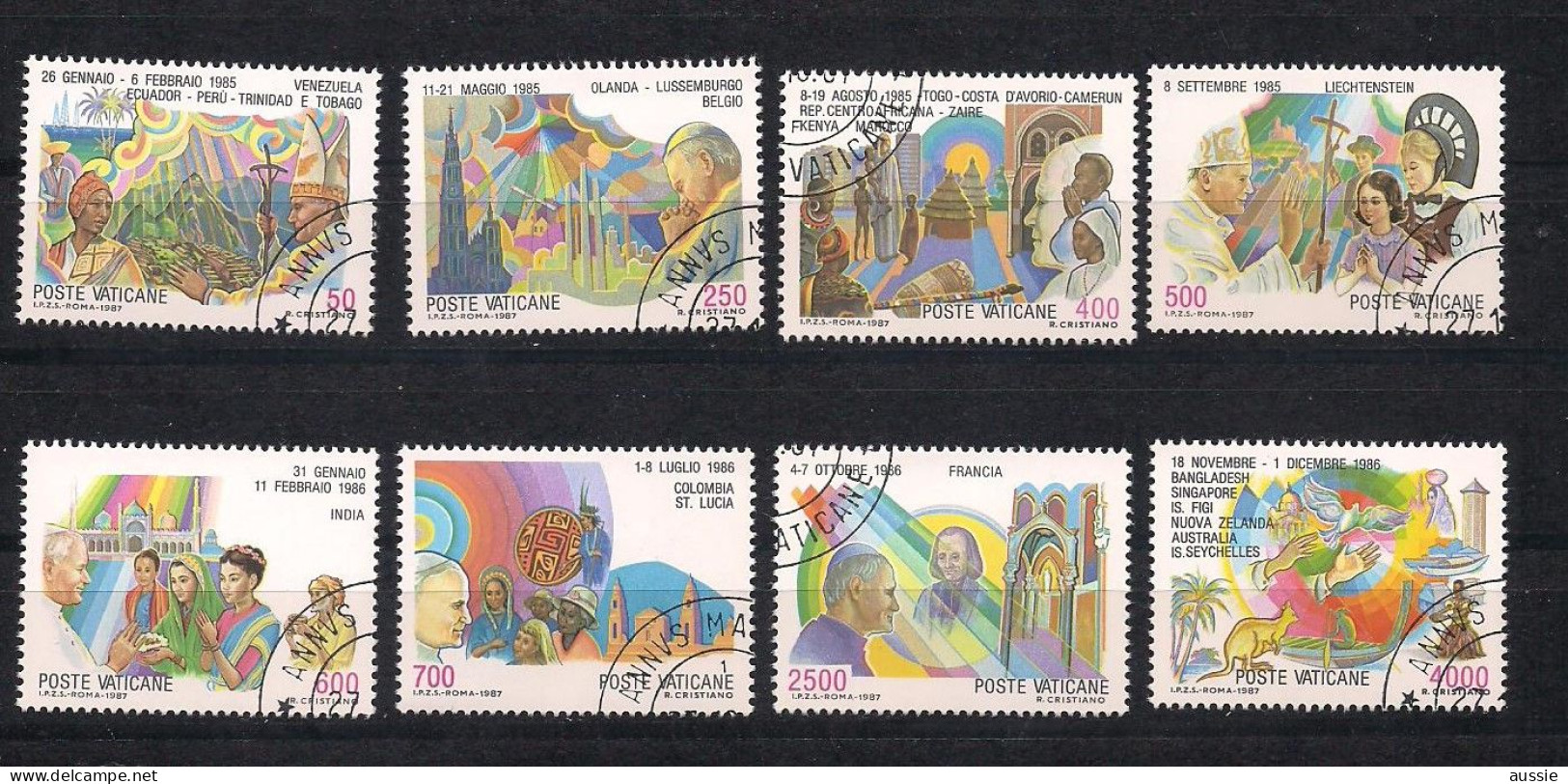 Vatican Vatikaan 1986 Yvertn° LP  PA 75-82 (°) Oblitéré Used Cote 30 € Voyages De SS Jean-Paul II - Airmail