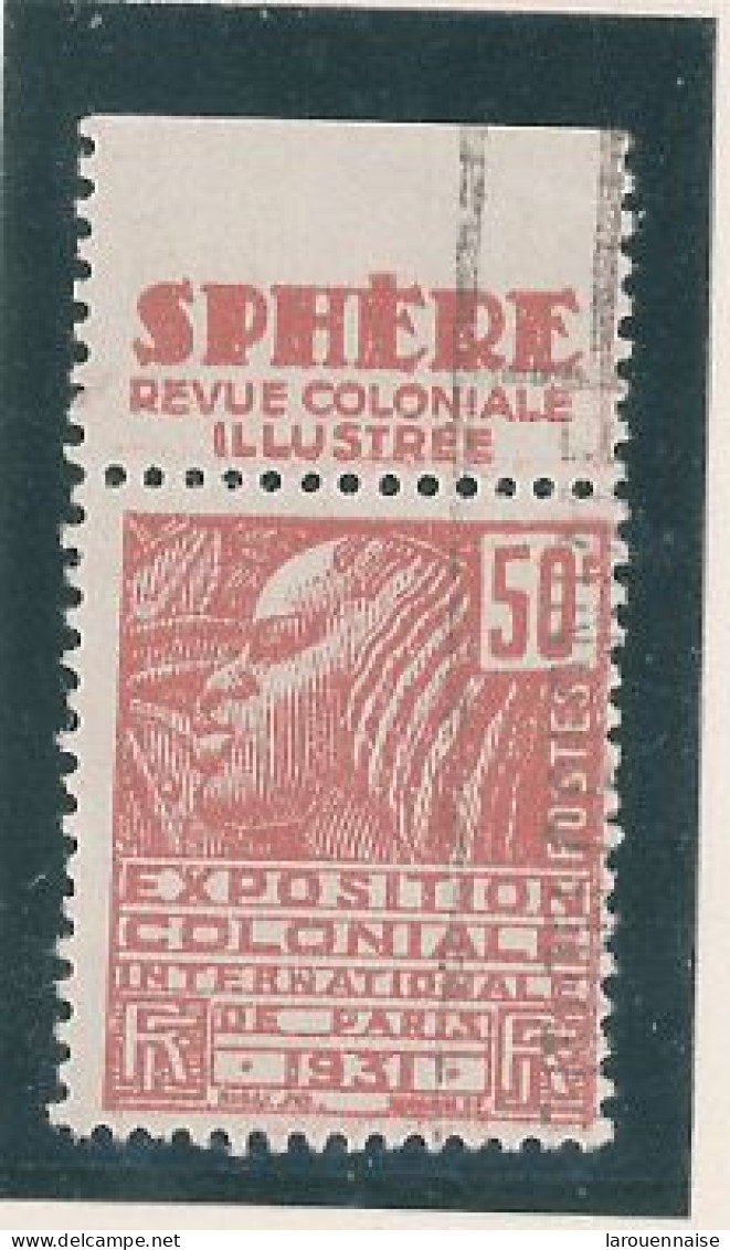 BANDE PUB -N°272- 50c ROUGE TYPE FEMME FACHI -Obl -PUB  SPHERE   - (MAURY 173 ) - - Used Stamps