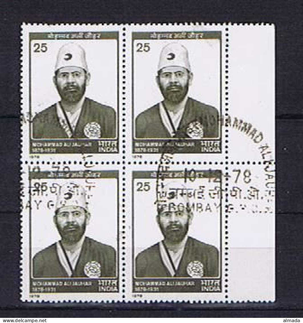 India 1978: Michel 777 Block Of Four Used,  Gestempelt - Used Stamps