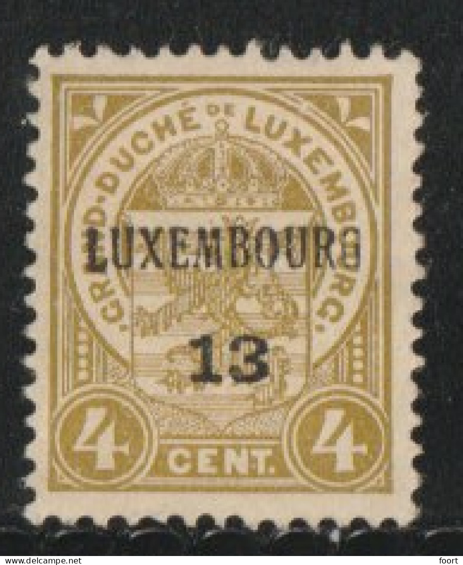 Lixembourg  1913  Prifix Nr. 87 - Preobliterati