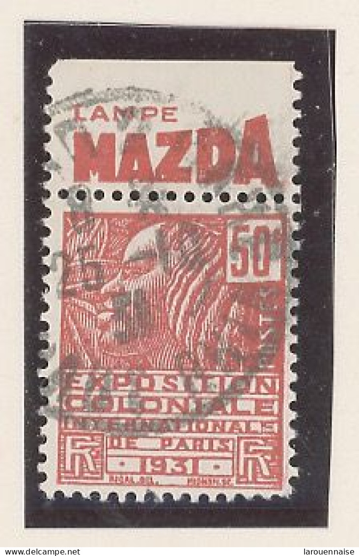 BANDE PUB -N°272- 50c ROUGE TYPE FEMME FACHI -Obl -PUB  MAZDA  - (MAURY 169 ) - - Used Stamps