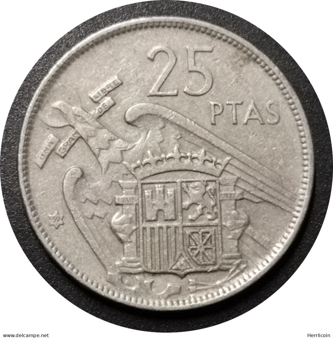 Monnaie Espagne - 1959 (1957) - 25 Pesetas Franco - 25 Pesetas