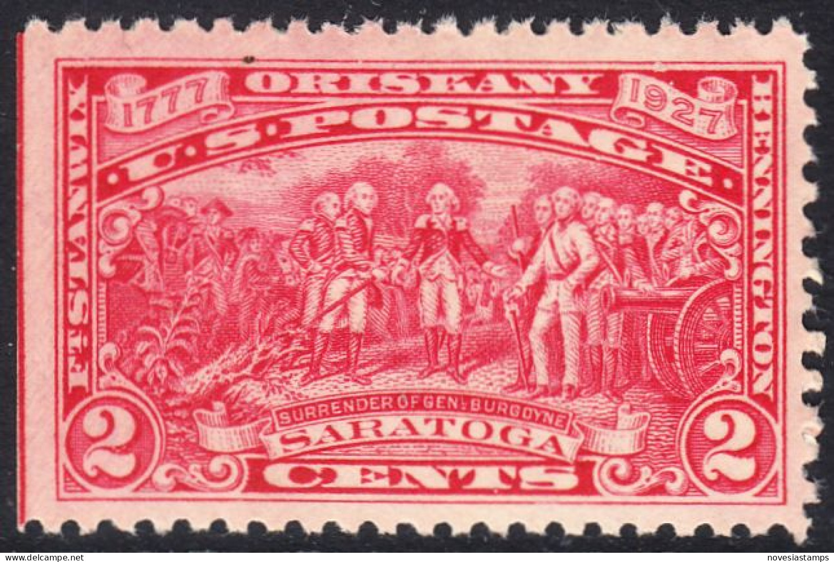 !a! USA Sc# 0644 MNH SINGLE (left Side Cut) - Burgoyne Campaign - Neufs