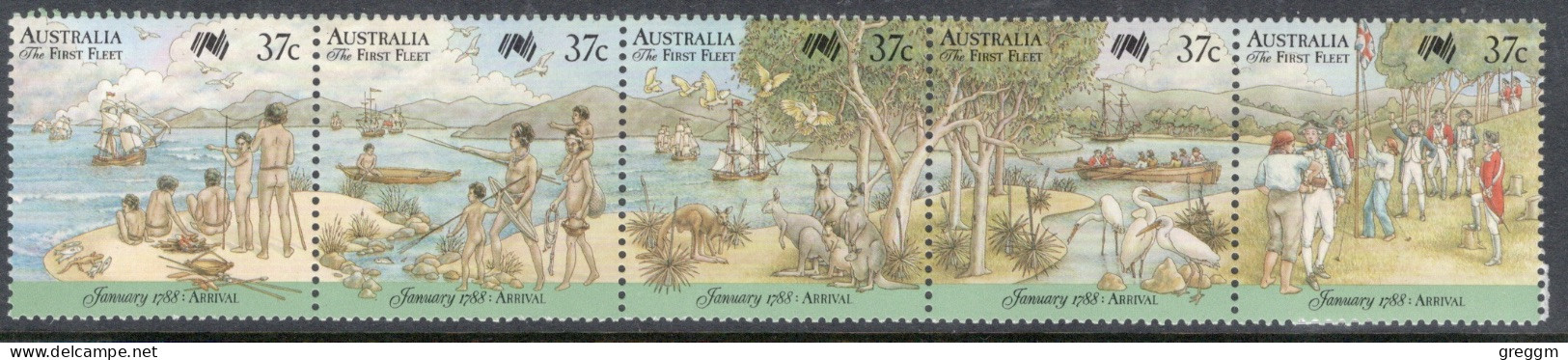 Australia 1988 Set Of Stamps Ships - The 200th Anniversary Of The Colonization Of Australia  In Unmounted Mint - Mint Stamps