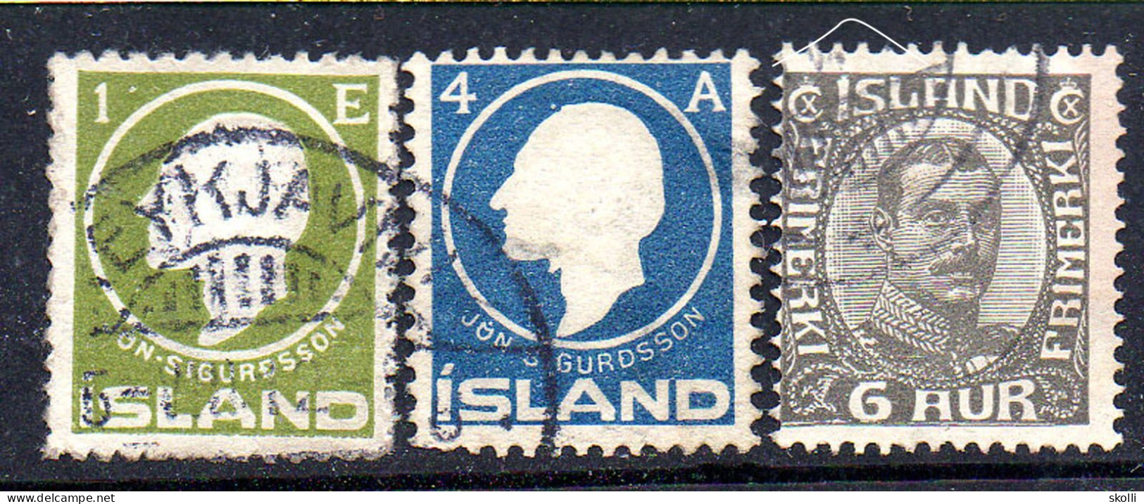 ICELAND. 1911-20. Sigurdsson And Chr. X. - Gebruikt