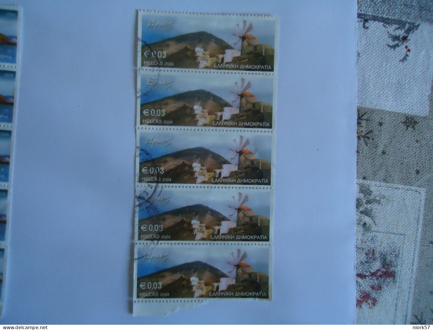 GREECE USED STAMPS  SE TENANT 5 ΚΑΡΠΑΘΟΣ POSTMARK - Oblitérés