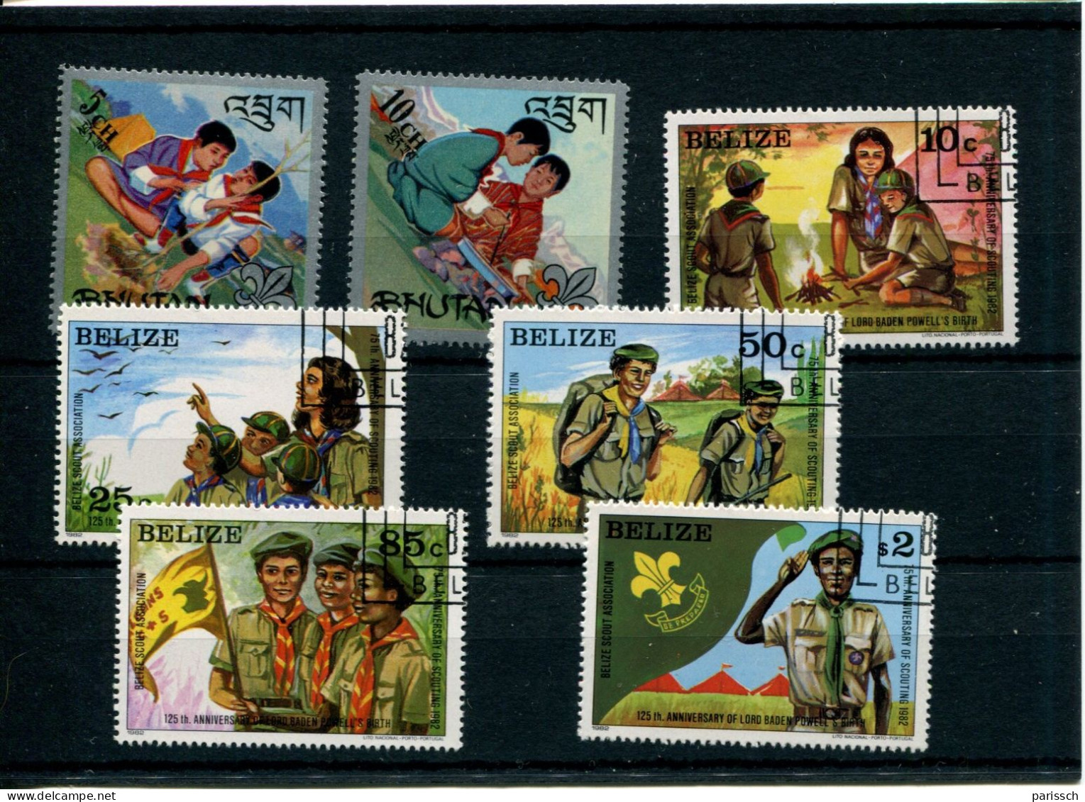 Scoutisme - Belize, Bhutan - Used Stamps