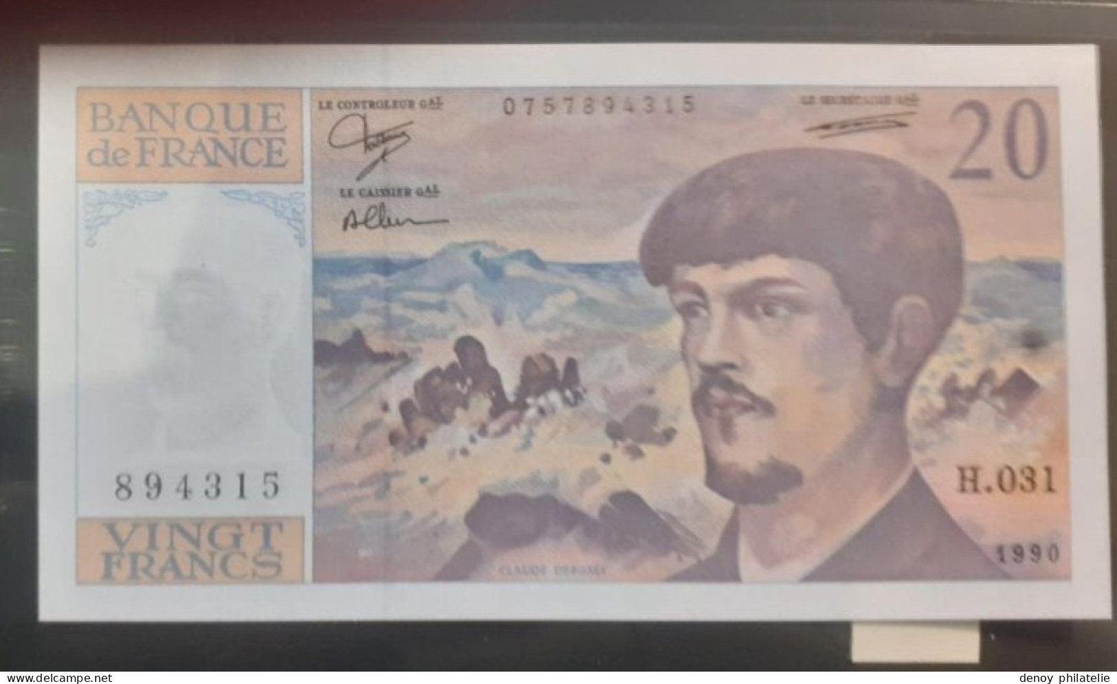 Billet De 20 Francs Debussy 1990 Alphabet H 31 Reference Fayet 66bis 01 31 Serie De 3 Billets Neuf Se Suivant - 20 F 1980-1997 ''Debussy''