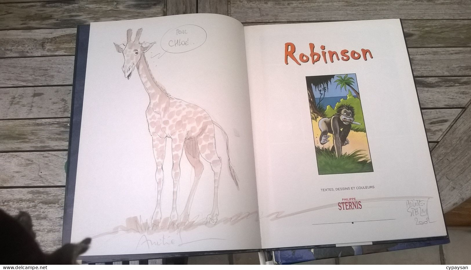 Robinson 1 EO DEDICACE BE Vents D'Ouest 11/2001 Sternis (BI3) - Autographs