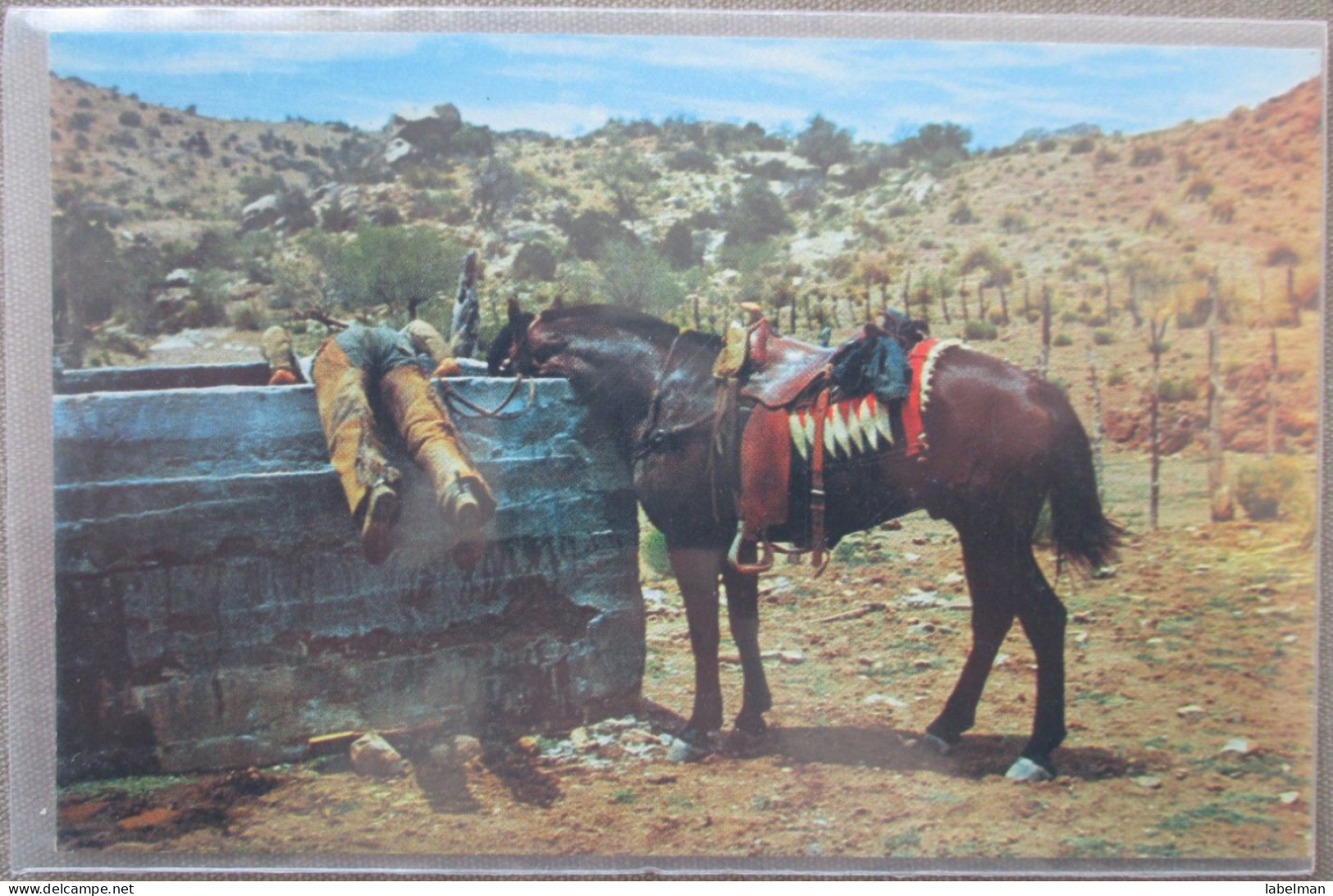 USA FAR WEST HORSE COWBOY RANCH RANGE DESERT CARD POSTCARD CARTE POSTALE POSTKARTE CARTOLINA ANSICHTSKARTE - Long Beach