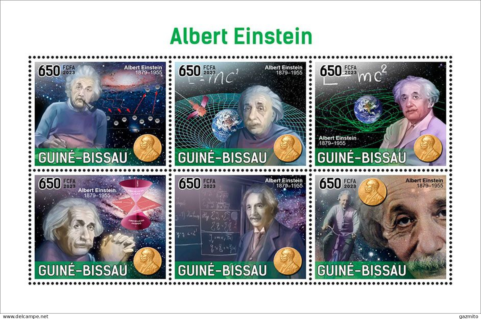 Guinea Bissau 2023, Einstein, Bike, Space, 6val In BF - Física