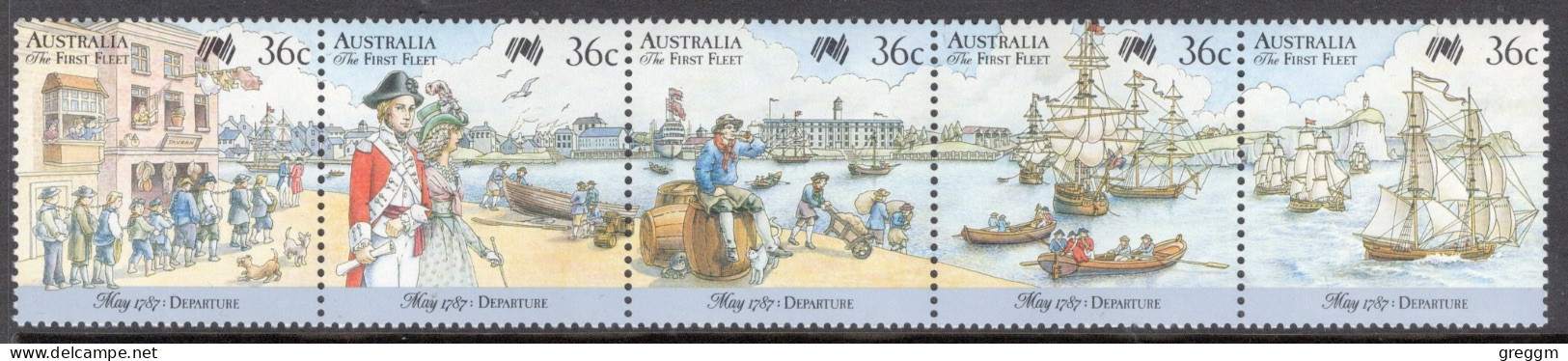 Australia 1987 Set Of Stamps - The 200th Anniversary Of The First Fleet Arriving From Portsmouth In Unmounted Mint - Nuovi