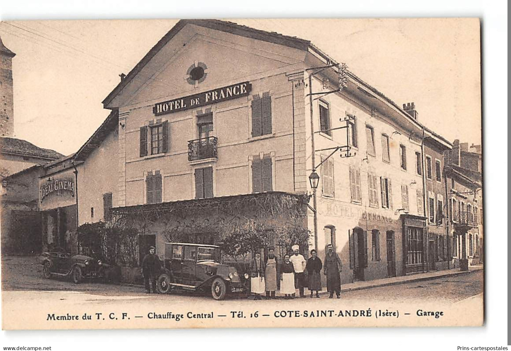 CPA 38 La Cote St André Hôtel De France Garage - La Côte-Saint-André