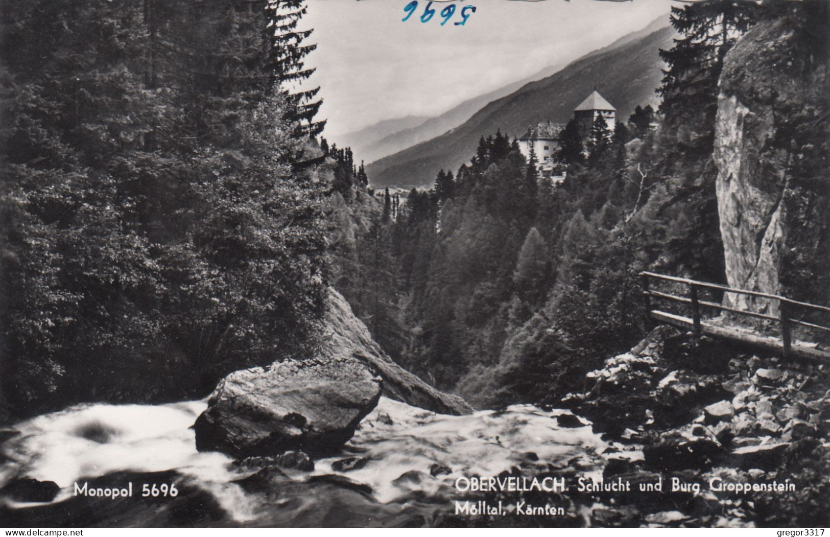 E3931) OBERVELLACH - Schlucht Und Burg GROPPENSTEIN - Mölltal -Kärnten - S/W FOTO AK - Obervellach