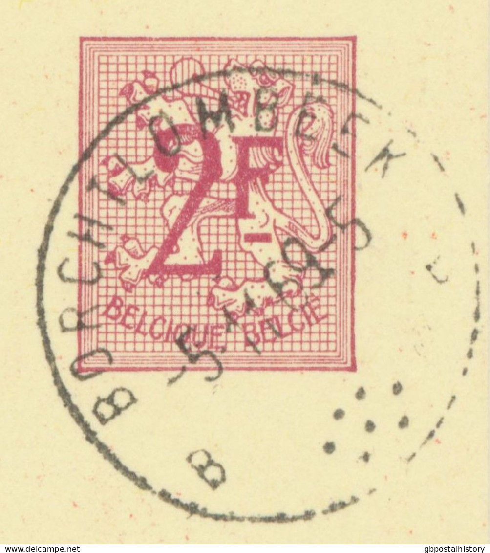 BELGIUM VILLAGE POSTMARKS  BORCHTLOMBEEK B (now Roosdaal) SC With Dots 1969 (Postal Stationery 2 F, PUBLIBEL 2281FN) - Matasellado Con Puntos