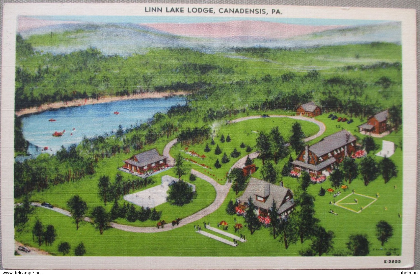 USA LINN LAKE LODGE CANADENSIS PENNSYLVANIA HAVEN KARTE CARD POSTCARD CARTE POSTALE POSTKARTE CARTOLINA ANSICHTSKARTE - Long Beach