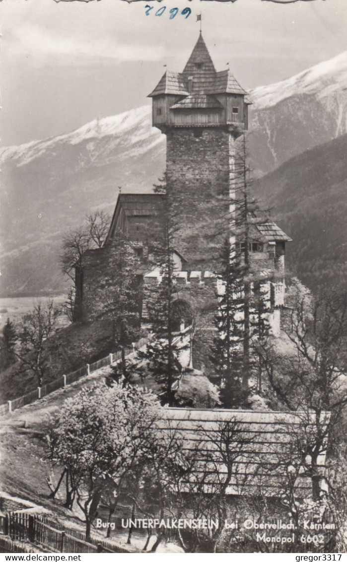 E3934) TAUERNBAHN - Burg UNTERFALKENSTEIN Bei OBERVELLACH - Kärnten - Tolle S/W FOTO AK - Obervellach