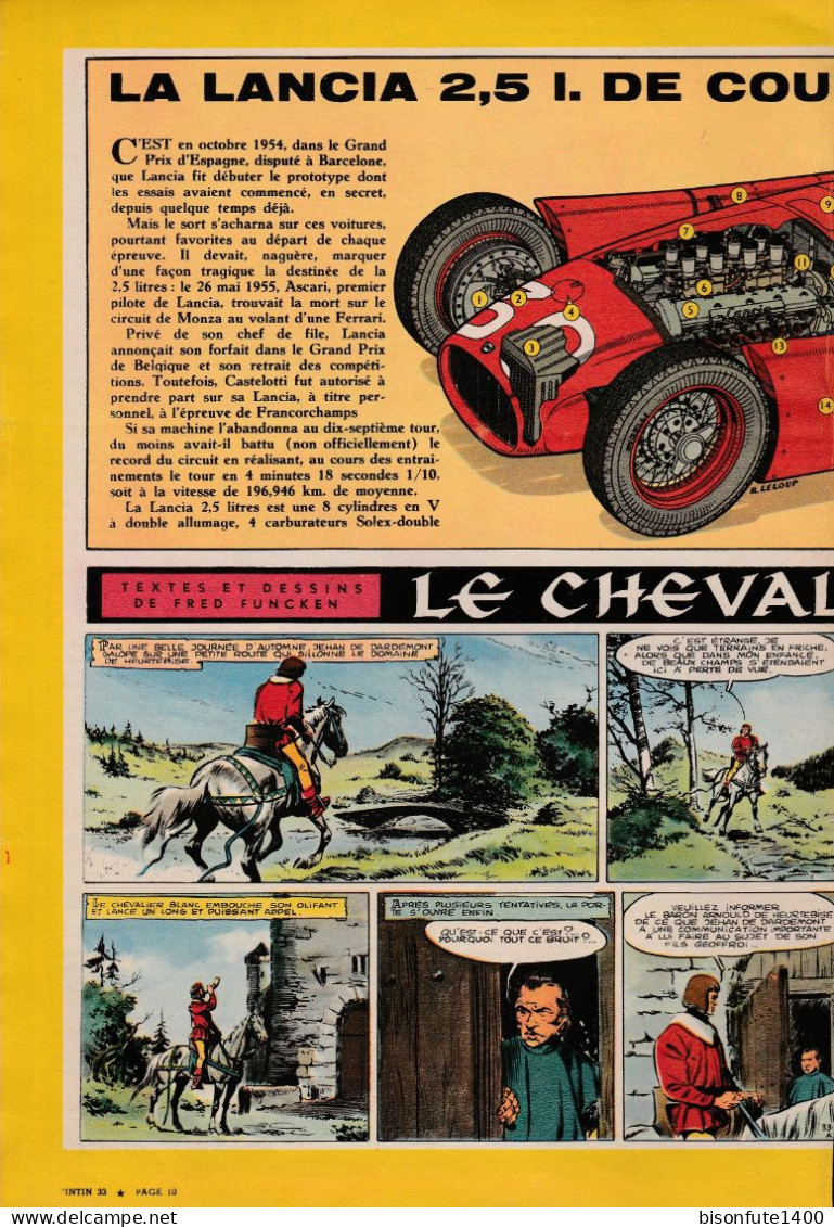 Tintin : Poster Exclusivité Tintin : La LANCIA 2,5 L. - Double-page Technique Issue Du Journal TINTIN ( Voir Ph. ). - Andere Pläne