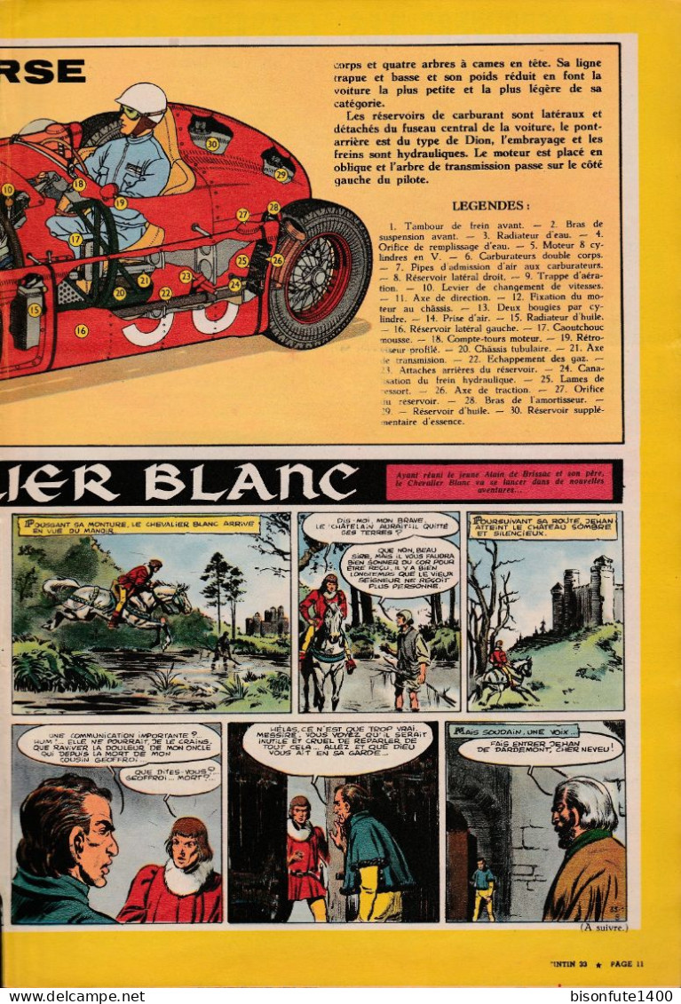 Tintin : Poster Exclusivité Tintin : La LANCIA 2,5 L. - Double-page Technique Issue Du Journal TINTIN ( Voir Ph. ). - Andere Plannen