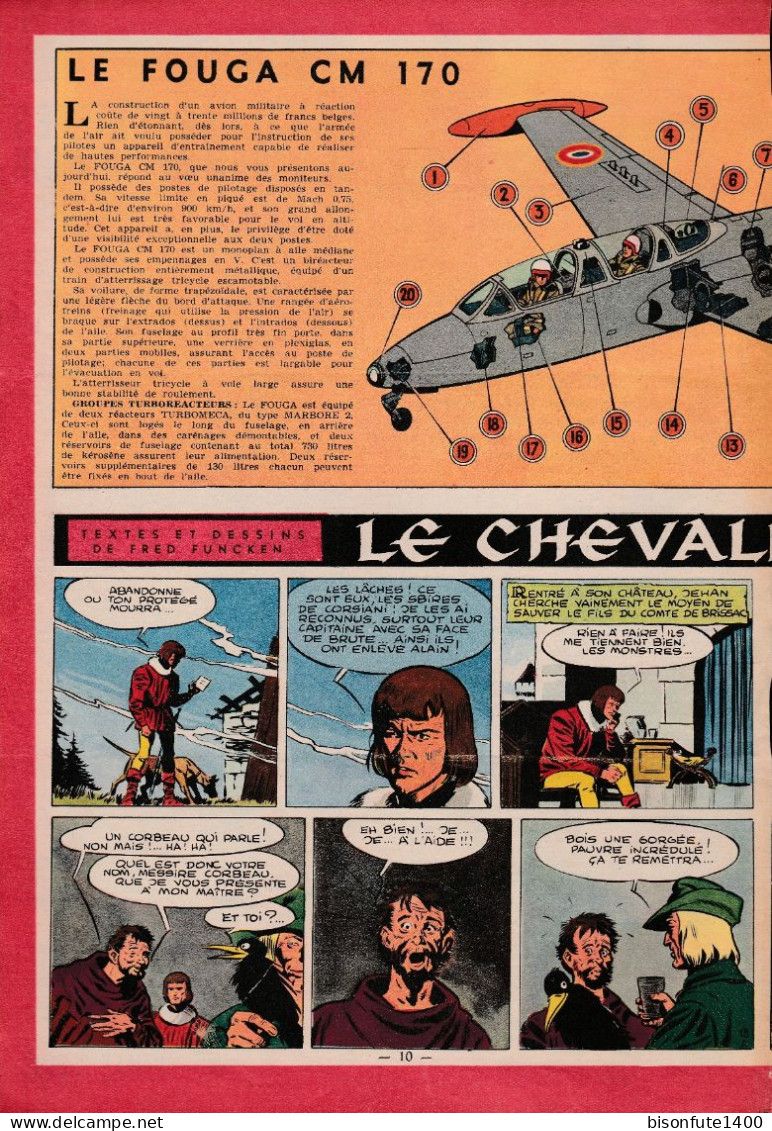 Tintin : Poster Exclusivité Tintin : Le FOUGA CM 170 - Double-page Technique Issue Du Journal TINTIN ( Voir Ph. ). - Altri Disegni